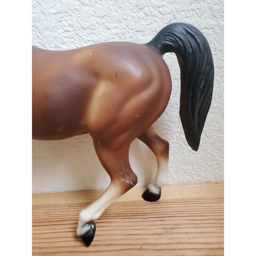 Breyer Shek Matte Brown Family Arabian Stallion 1970 Hess Stamped USA Flaws - Picture 4 of 16